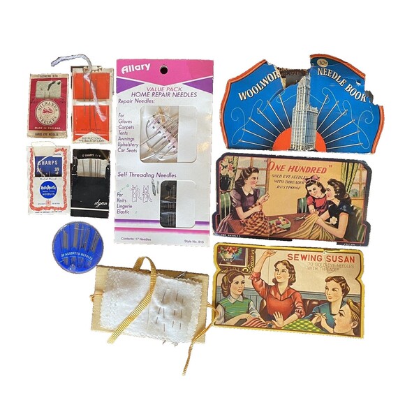 Hand Sewing Needles Quilting Tapestry Upholstery Large Golden Eye Vintage - Picture 1 of 8